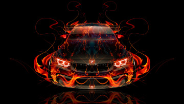 Картинка bmw+m4+tuning+frontup+super+fire+abstract+car+2016 автомобили 3д bmw m4 tuning frontup super fire abstract car 2016