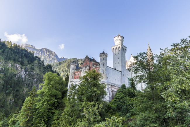 Обои картинки фото neuschwanstein castle, города, замок нойшванштайн , германия, простор