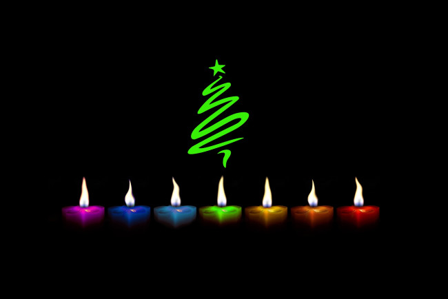 Обои картинки фото праздничные, - разное , новый год, фон, елка, свечи