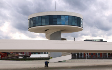 Картинка города -+здания +дома современная архитектура аэропорт авилес испания центр нимейера author rui alves