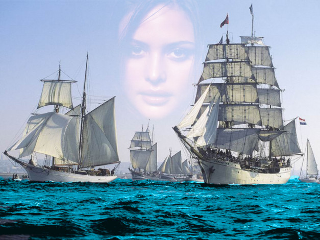 Обои картинки фото люблю*тебя*, море, корабли, парусники