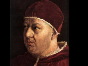 обоя pope, leo, рисованные, raffaello, santi