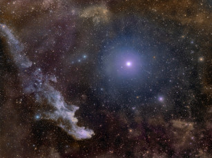 Картинка ригель туманность голова ведьиы космос галактики туманности