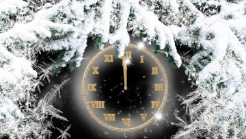 Картинка праздничные разное новый год часы