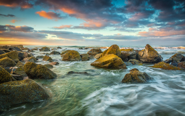 Обои картинки фото природа, побережье, океан, камни, волны