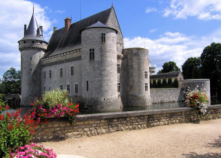 Картинка castle sully sur loire france города замки луары франция башни цветники вода