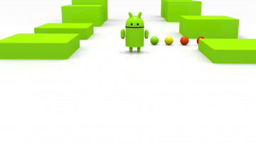 Картинка компьютеры android шары фон