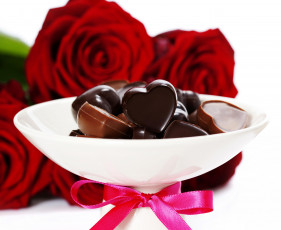 Картинка еда конфеты шоколад сладости сердечки