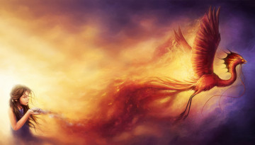 Картинка фэнтези красавицы чудовища крылья
