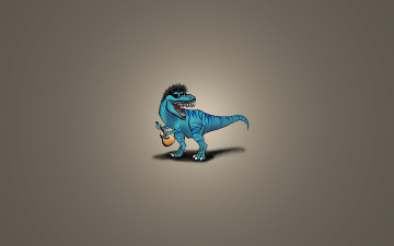 Картинка динозавр+с+гитарой рисованные минимализм хищник динозавр синий прическа очки dinosaur гитара