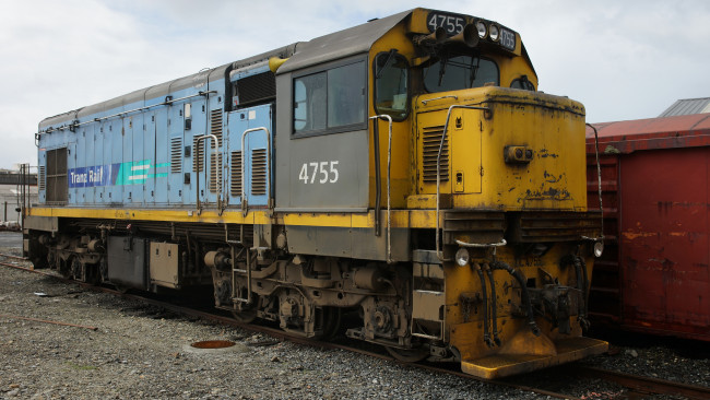 Обои картинки фото kiwirail locomotive dc 4755, техника, локомотивы, локомотив, рельсы, дорога, железная
