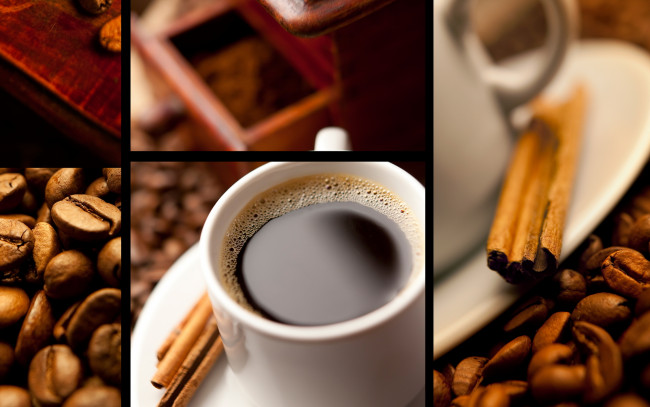 Обои картинки фото еда, кофе,  кофейные зёрна, корица
