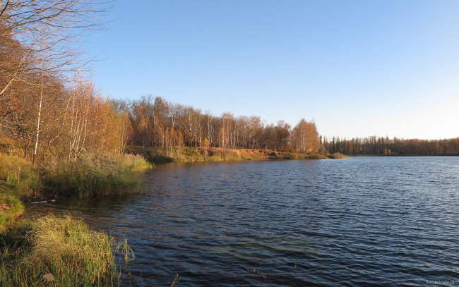 Обои картинки фото природа, реки, озера, деревья, озеро, осень