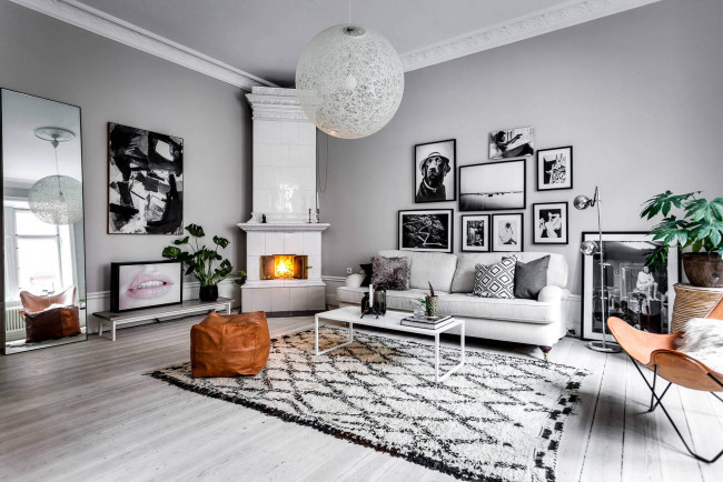 Обои картинки фото интерьер, камины, дизайн, roslagsgatan, apartment, стиль, гостиная, камин