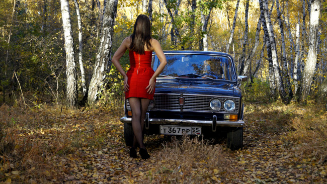 Обои картинки фото автомобили, -авто с девушками, lada, 2103, se