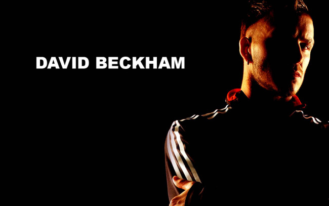 Обои картинки фото мужчины, david beckham, футболист, тень, спортсмен