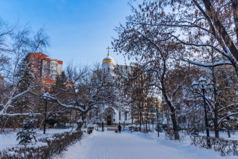 Картинка города -+православные+церкви +монастыри зима саратов фотография храм детский парк снег город