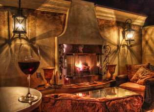 Картинка relaxing fireplace интерьер камины гостинная камин
