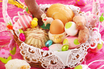 Картинка праздничные пасха яйца цветы зайка праздник