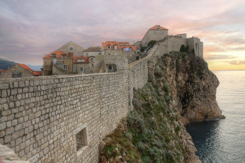 Картинка dubrovnik города дубровник+ хорватия здания стена крепость море