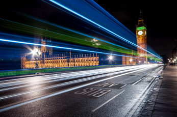 Картинка англия города лондон+ великобритания улица город ночь лондон огни биг бен