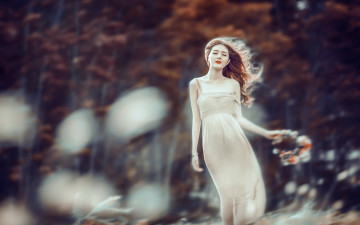 Картинка девушки -unsort+ азиатки настроение природа ветер девушка