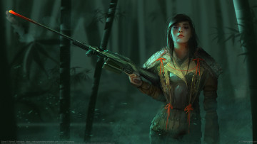 Картинка фэнтези девушки девушка снайпер оружие