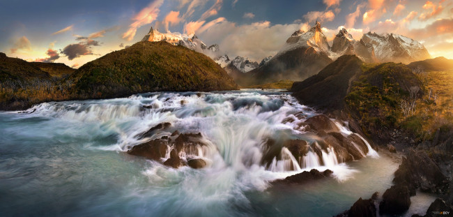 Обои картинки фото природа, водопады, водопад, горы