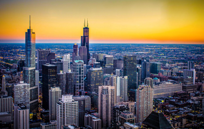 Обои картинки фото города, Чикаго , сша, Чикаго, иллиноис, город, высота, небоскребы
