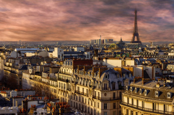 Картинка города париж+ франция панорама
