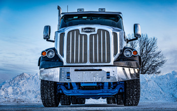 Картинка 2022+autocar+dc-64d автомобили autocar dc64d 4k вид спереди грузовик 2022 года lkw грузовой транспорт зима бампер
