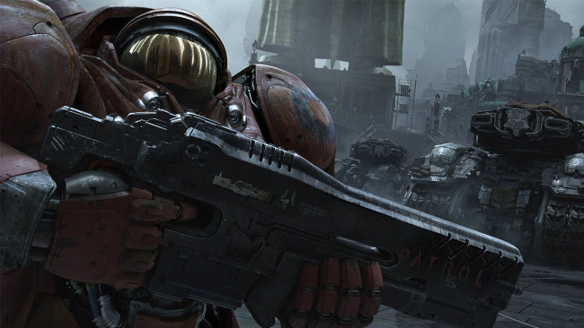 Обои картинки фото видео игры, starcraft ii,  heart of the swarm, солдат, оружие, техника