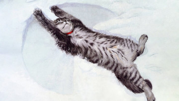 Картинка 295426 рисованное животные +коты кот