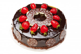 Картинка еда пирожные кексы печенье ягоды шоколад торт клубника