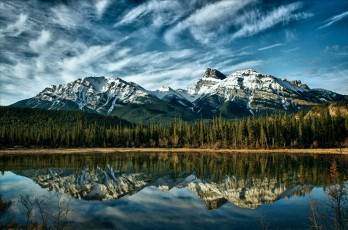 Картинка природа реки озера озеро горы отражение деревья пейзаж