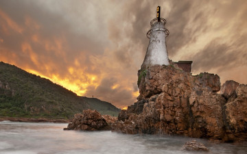 Картинка природа маяки скалы море маяк