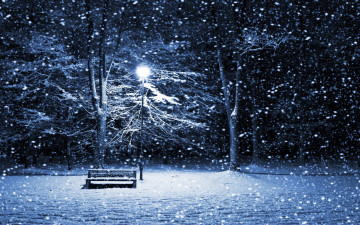 Картинка природа зима ночь улица фонарь аптека