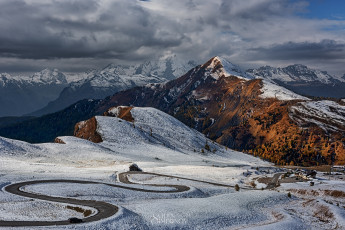 Картинка природа дороги горы svilen simeonov дорога снег