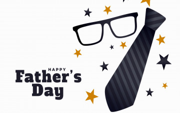 обоя праздничные, день отца, галстук, очки, надпись