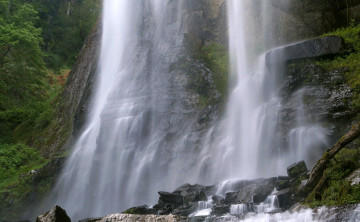 обоя серебряный, водопад, орегон, сша, природа, водопады, вода, скала