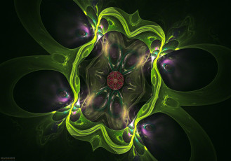 Картинка electric jade 3д графика fractal фракталы тона фрактал зеленые