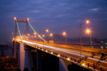 Картинка города мосты мост освещение
