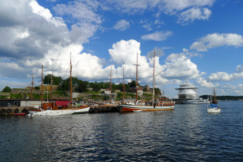 Картинка norway oslo корабли порты причалы порт море фьорд