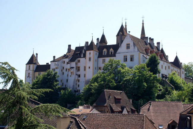 Обои картинки фото castle, neuchаtel, швейцария, города, дворцы, замки, крепости