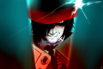 Картинка аниме hellsing alucard vampire пистолет дракула вампир