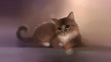 Картинка рисованные животные +коты кот