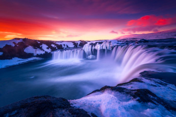 Картинка природа водопады зима водопад
