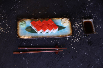 Картинка еда рыба +морепродукты +суши +роллы роллы икра лосось рис палочки