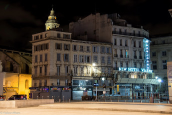 Картинка города марсель+ франция огни вечер