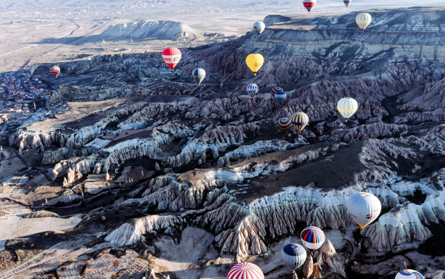 Обои картинки фото авиация, воздушные шары, полет